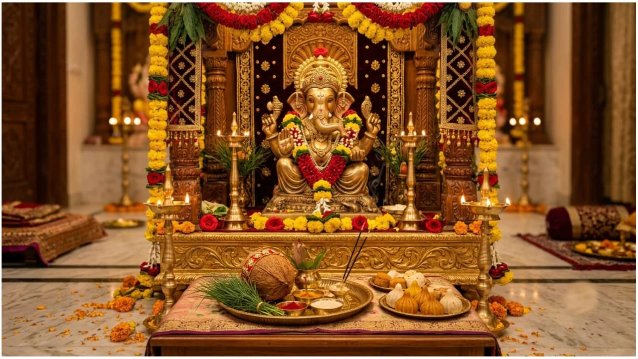 Ganesh Puja ritual performed by Pandit at Shree Shiv Divy Astrology Centre